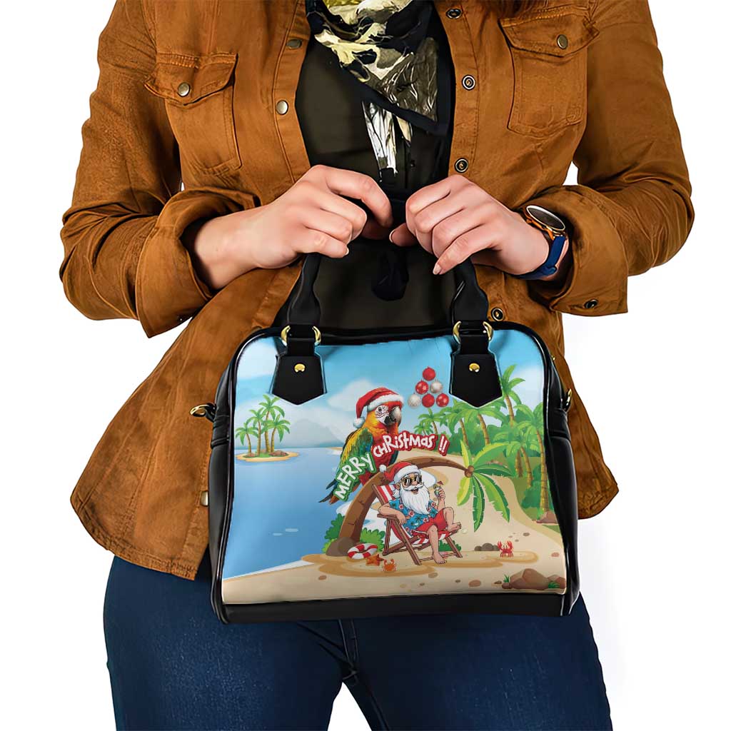 Hawaii Santa Parrot Christmas Shoulder Handbag Summer Vibe - Polynesian Pride