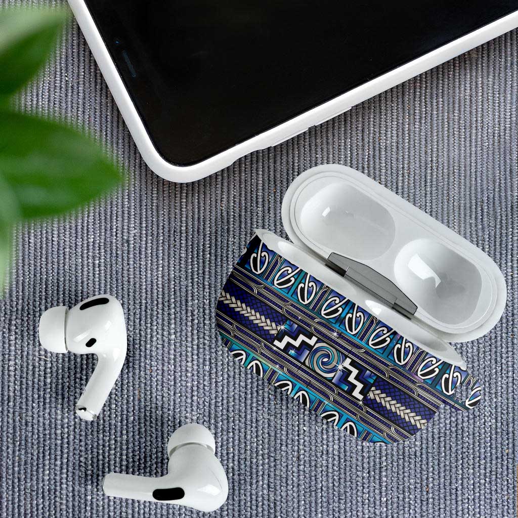 Maori Matariki AirPods Case Blue Galaxy Aesthetic Koru Art LT01 - Polynesian Pride