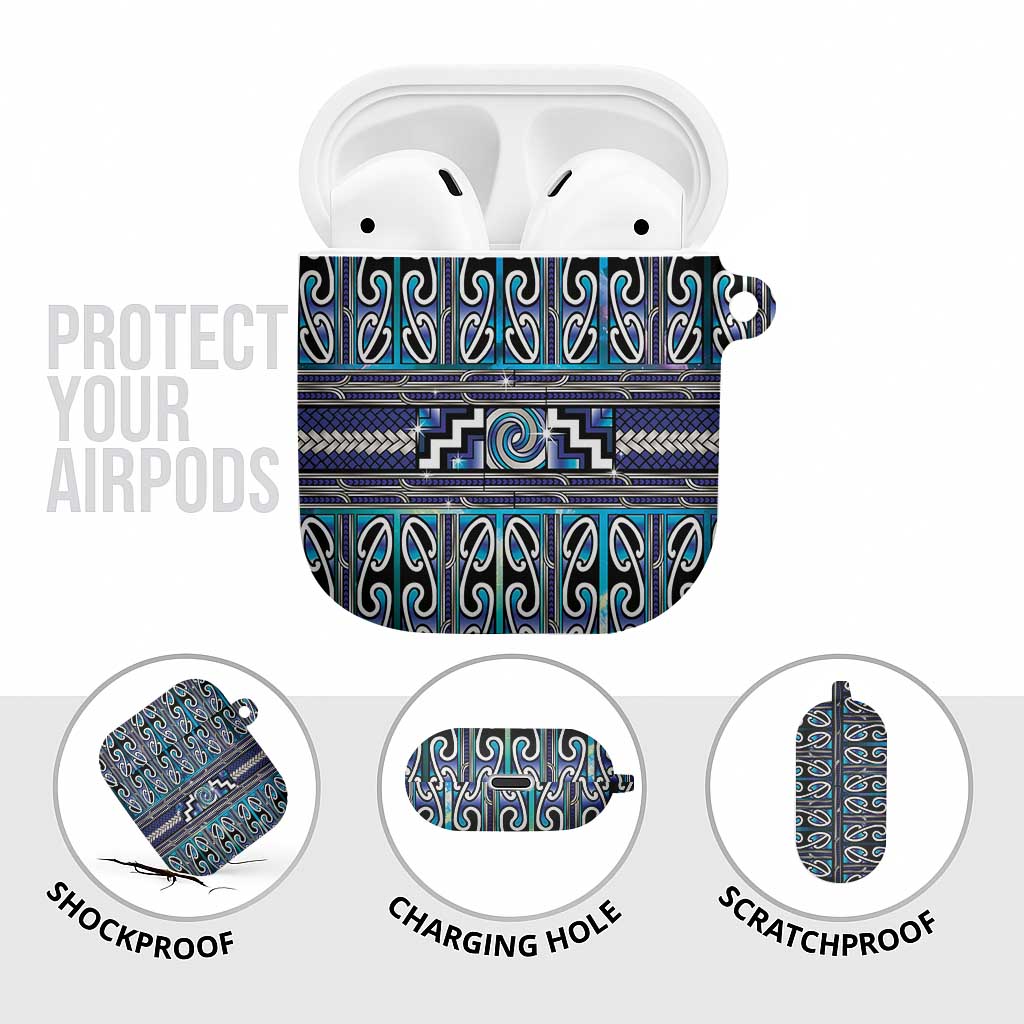 Maori Matariki AirPods Case Blue Galaxy Aesthetic Koru Art LT01 - Polynesian Pride