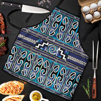 Maori Matariki Apron Blue Galaxy Aesthetic Koru Art LT01 Blue - Polynesian Pride