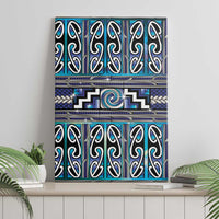 Maori Matariki Canvas Wall Art Blue Galaxy Aesthetic Koru Art LT01 - Polynesian Pride