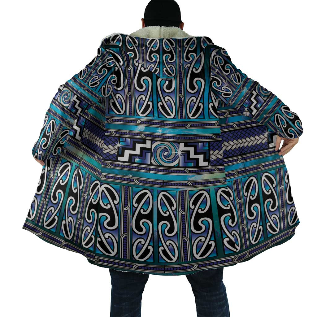 Maori Matariki Cloak Blue Galaxy Aesthetic Koru Art LT01 - Polynesian Pride