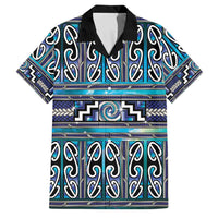 Maori Matariki Family Matching Summer Maxi Dress and Hawaiian Shirt Blue Galaxy Aesthetic Koru Art