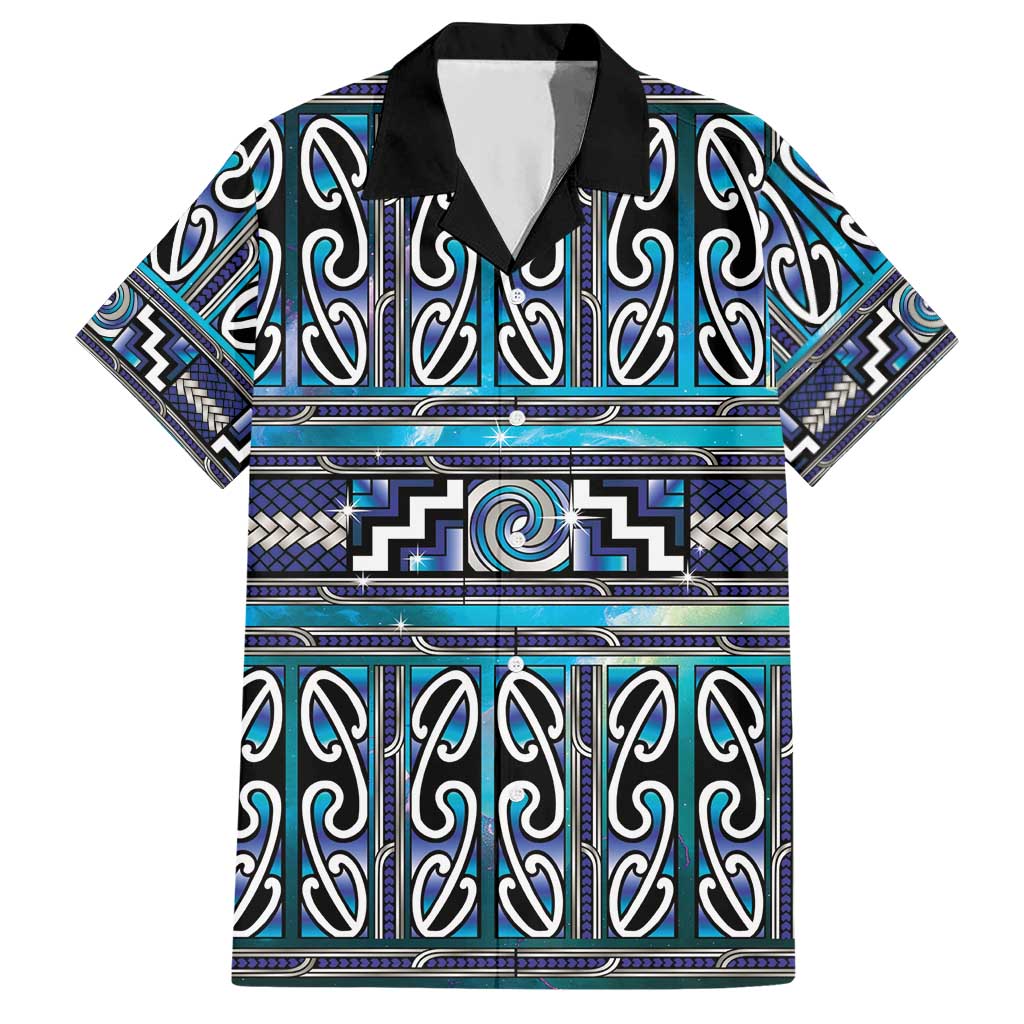Maori Matariki Hawaiian Shirt Blue Galaxy Aesthetic Koru Art LT01 Blue - Polynesian Pride