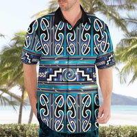 Maori Matariki Hawaiian Shirt Blue Galaxy Aesthetic Koru Art LT01 - Polynesian Pride