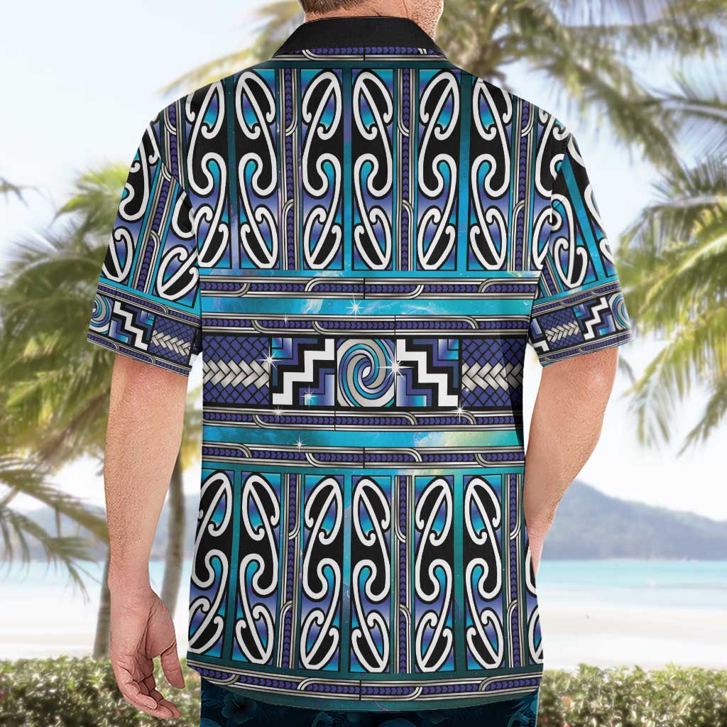 Maori Matariki Hawaiian Shirt Blue Galaxy Aesthetic Koru Art LT01 - Polynesian Pride