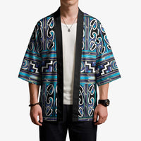 Maori Matariki Kimono Blue Galaxy Aesthetic Koru Art LT01 - Polynesian Pride