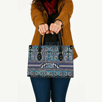 Maori Matariki Leather Bag Blue Galaxy Aesthetic Koru Art