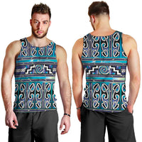 Maori Matariki Men Tank Top Blue Galaxy Aesthetic Koru Art