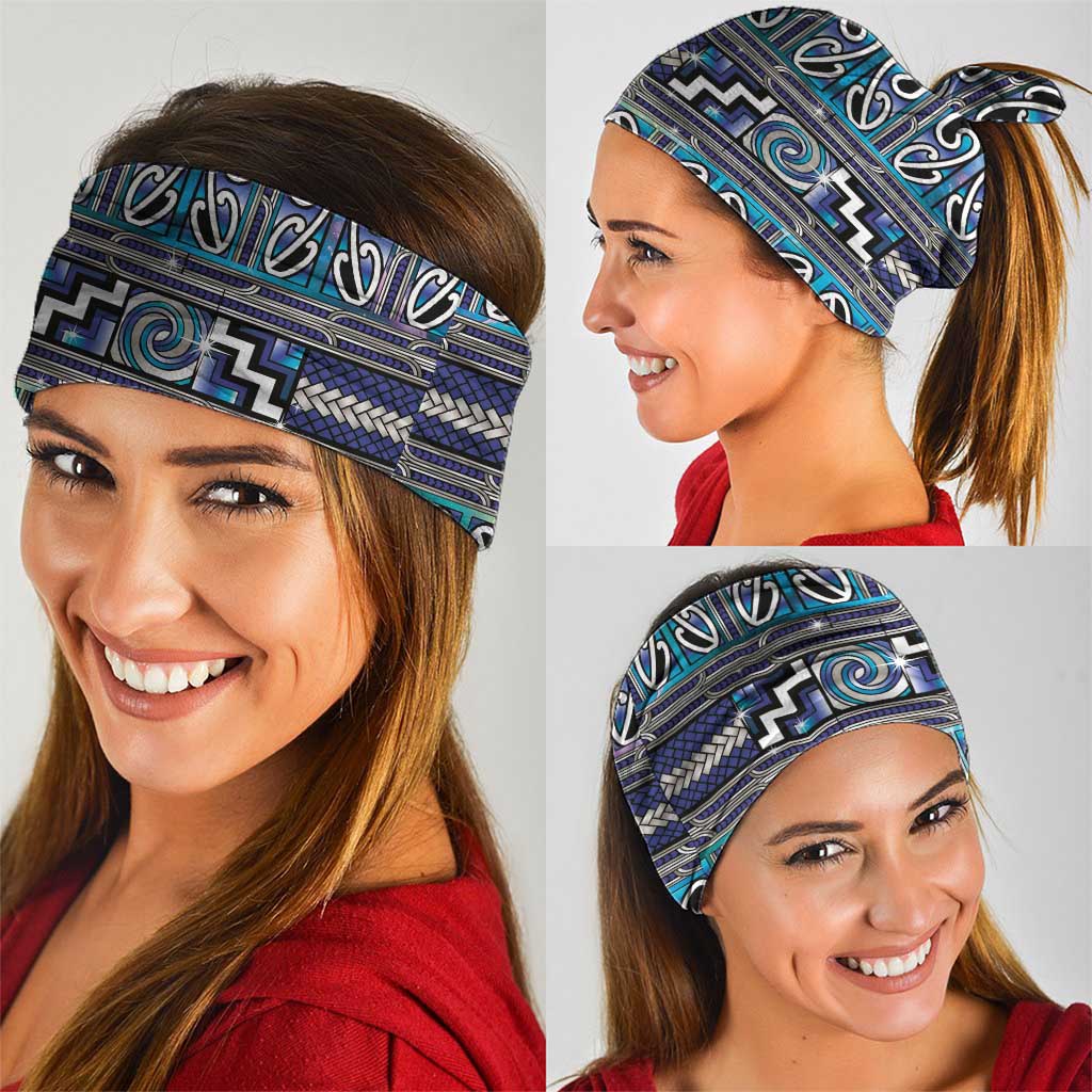 Maori Matariki Neck Gaiter Blue Galaxy Aesthetic Koru Art LT01 - Polynesian Pride