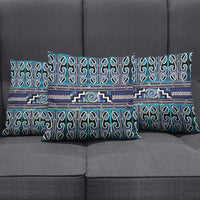 Maori Matariki Pillow Cover Blue Galaxy Aesthetic Koru Art LT01 - Polynesian Pride