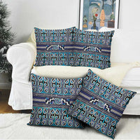 Maori Matariki Pillow Cover Blue Galaxy Aesthetic Koru Art LT01 - Polynesian Pride