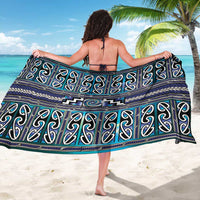 Maori Matariki Sarong Blue Galaxy Aesthetic Koru Art LT01 - Polynesian Pride