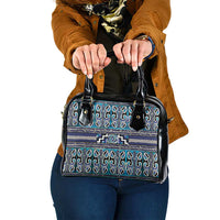 Maori Matariki Shoulder Handbag Blue Galaxy Aesthetic Koru Art LT01 One Size Blue - Polynesian Pride