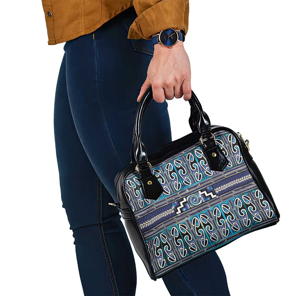 Maori Matariki Shoulder Handbag Blue Galaxy Aesthetic Koru Art LT01 - Polynesian Pride