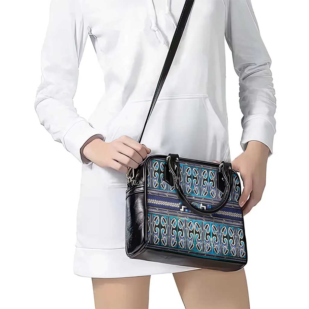 Maori Matariki Shoulder Handbag Blue Galaxy Aesthetic Koru Art LT01 - Polynesian Pride