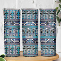 Maori Matariki Skinny Tumbler Blue Galaxy Aesthetic Koru Art LT01 - Polynesian Pride