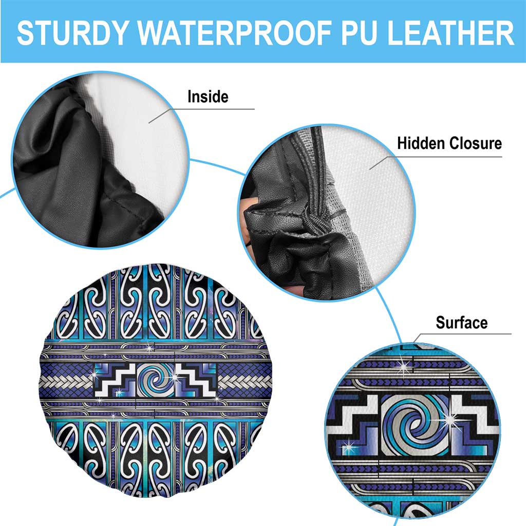 Maori Matariki Spare Tire Cover Blue Galaxy Aesthetic Koru Art LT01 - Polynesian Pride