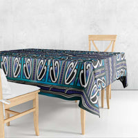 Maori Matariki Tablecloth Blue Galaxy Aesthetic Koru Art LT01 - Polynesian Pride