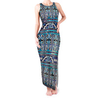 Maori Matariki Tank Maxi Dress Blue Galaxy Aesthetic Koru Art