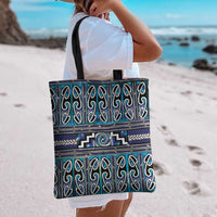 Maori Matariki Tote Bag Blue Galaxy Aesthetic Koru Art LT01 - Polynesian Pride
