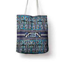 Maori Matariki Tote Bag Blue Galaxy Aesthetic Koru Art LT01 - Polynesian Pride