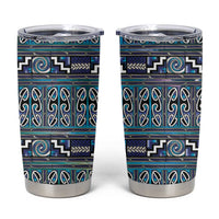 Maori Matariki Tumbler Cup Blue Galaxy Aesthetic Koru Art LT01 Blue - Polynesian Pride