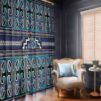 Maori Matariki Window Curtain Blue Galaxy Aesthetic Koru Art