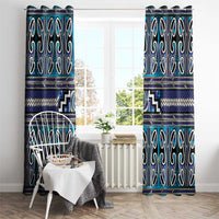Maori Matariki Window Curtain Blue Galaxy Aesthetic Koru Art