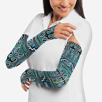 Maori Matariki Arm Sleeves Green Galaxy Aesthetic Koru Art