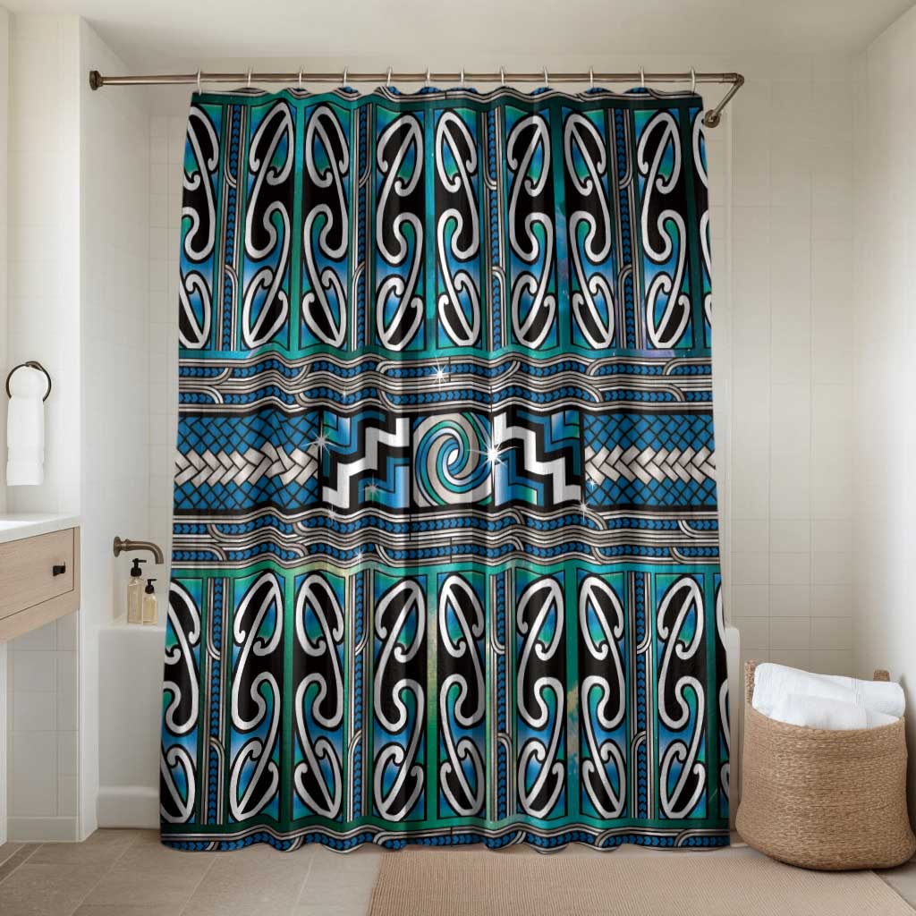 Maori Matariki Bathroom Set Green Galaxy Aesthetic Koru Art