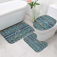 Maori Matariki Bathroom Set Green Galaxy Aesthetic Koru Art