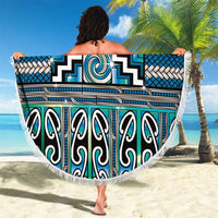 Maori Matariki Beach Blanket Green Galaxy Aesthetic Koru Art LT01 - Polynesian Pride