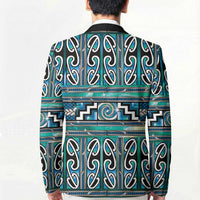 Maori Matariki Blazer Green Galaxy Aesthetic Koru Art LT01 - Polynesian Pride