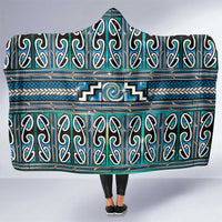 Maori Matariki Hooded Blanket Green Galaxy Aesthetic Koru Art LT01 One Size Green - Polynesian Pride