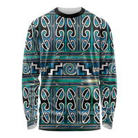 Maori Matariki Long Sleeve Shirt Green Galaxy Aesthetic Koru Art LT01 Unisex Green - Polynesian Pride