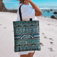 Maori Matariki Tote Bag Green Galaxy Aesthetic Koru Art LT01 - Polynesian Pride