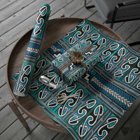 Maori Matariki Wrapping Paper Green Galaxy Aesthetic Koru Art LT01 - Polynesian Pride