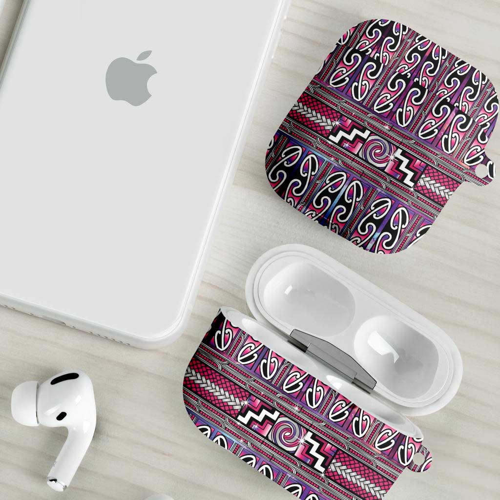 Maori Matariki AirPods Case Pink Galaxy Aesthetic Koru Art LT01 - Polynesian Pride