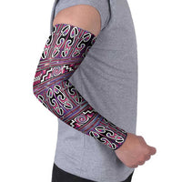 Maori Matariki Arm Sleeves Pink Galaxy Aesthetic Koru Art LT01 - Polynesian Pride