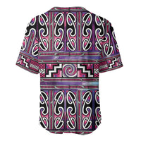 Maori Matariki Baseball Jersey Pink Galaxy Aesthetic Koru Art LT01 - Polynesian Pride