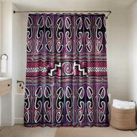 Maori Matariki Bathroom Set Pink Galaxy Aesthetic Koru Art