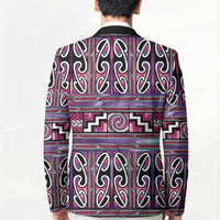 Maori Matariki Blazer Pink Galaxy Aesthetic Koru Art LT01 - Polynesian Pride