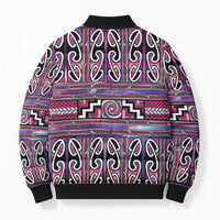 Maori Matariki Bomber Puffer Jacket Pink Galaxy Aesthetic Koru Art LT01 - Polynesian Pride