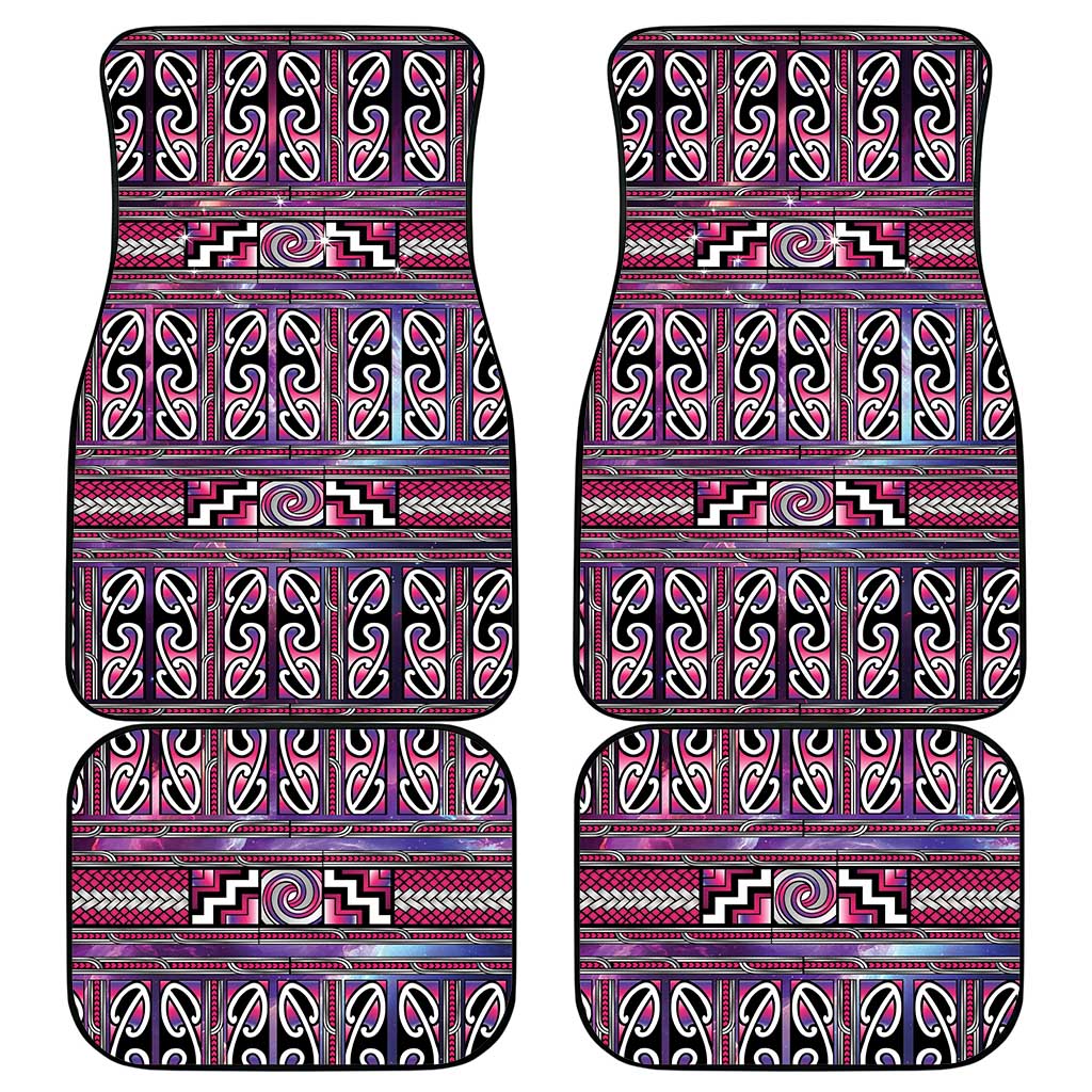 Maori Matariki Car Mats Pink Galaxy Aesthetic Koru Art LT01 - Polynesian Pride