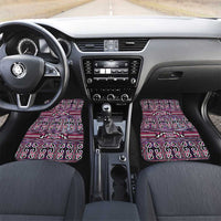 Maori Matariki Car Mats Pink Galaxy Aesthetic Koru Art LT01 Set 2pcs - Front Pink - Polynesian Pride