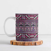 Maori Matariki Ceramic Mug Pink Galaxy Aesthetic Koru Art
