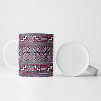 Maori Matariki Ceramic Mug Pink Galaxy Aesthetic Koru Art