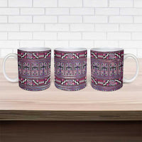Maori Matariki Ceramic Mug Pink Galaxy Aesthetic Koru Art