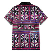 Maori Matariki Family Matching Tank Maxi Dress and Hawaiian Shirt Pink Galaxy Aesthetic Koru Art